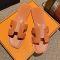 Miniatyrbillede 1 af 5: Sexede sandaler dame strand slippers klassiske flade læder dameslippers 24 36