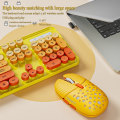 Pikkukuva 3 / 5: Retro Punk -pelinäppäimistö 2.4G langaton USB-pelinäppäimistö ja hiirisetti Colored Yellow