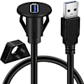 Pikkukuva 5 / 5: Laajennuskaapeli, laaja yhteensopivuus, USB 3.0 uros-naaras, uppoasennettava datalaajennuskaapeli autoon Q