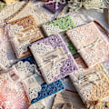 Miniatyrbilde 5 av 5: 96 Ark Teksturert Scrapbook Papir & Mesh Stoff Assortert Sett, 6 Pakke Blandet Spesialpapir for Scrapb