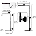 Miniatyrbillede 2 af 5: Reptil Lampeholder med Justerbar Base, Metal Gulvlampeholder til Habitat