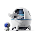 Miniatyrbilde 1 av 5: (Hvit) USB Astronaut Romkapsel Luftfukter Diffuser for Kontor Bærbar 220ml med Fargerikt LED Lys Julegave