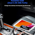 Miniatyrbillede 4 af 5: 12V USB-udtag, vandtæt 12V/24V 24W 4.8A dobbelt USB-oplader stik strømudtag adapter med LED V