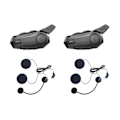 Miniatyrbild 1 av 5: 2X Motorcykel Bluetooth Hjälm Intercom Universell Parkoppling Interphone Headset med CNC Brusreducering