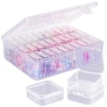 Miniatyrbillede 1 af 5: Perleorganiseringsboks, en stor transparent boks med 30 stk. små klare plastikopbevaringsbeholdere, Porta