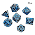 Miniatyrbillede 4 af 5: Gult 7-delt Akryl Polyhedral Terningesæt til DND TRPG Bordspil D4-D20