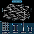 Miniatyrbild 4 av 5: 3-pack Klar Akryl Vinylrull Förvaringsställ 20 Hål Robust Vinylrullhållare Organizer för Konst Ro