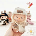 Miniatyrbillede 4 af 5: 17 cm Mini Dukketøjsdragt Tilbehør Til Labubu Sweater Hat Skuldertaske Tøj Labubu Dukketøj Modetøj A3