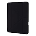 Miniatyrbilde 3 av 4: Kompatibel for iPad Pro 12.9-tommer (2021)/(2020)/(2018) Nettbrettveske Auto Wake/Sleep Origami Stativ PU-Lær + Akryl Deksel Black