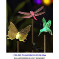 Pikkukuva 2 / 5: 3 LED-väriä vaihtavan aurinkokennovalon setti ulkokäyttöön - Puutarhahahmot (kolibri, perhonen, sudenkorento) - LED-puutarhavalot puutarhakoriste - Piha