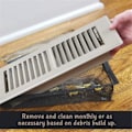 Miniatyrbillede 1 af 5: 8-pak Gulvrist Dækfælde, Ventilationsfælder til Hjemmet Gulv 4 x 12 tommer, Gulvventilationsnet Passer Mo