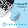 Pikkukuva 4 / 4: Bluetooth-hiiri, 2.4G langaton Bluetooth-hiiri Dual Mode (Bluetooth 5.0/3.0+USB), tietokonehiiri
