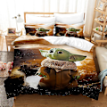 Pikkukuva 1 / 3: Mas4 Master Yoda 3D-painettu vuodevaatesetti pussilakanalla, peitolla ja tyynyliinalla, lasten lahja US TWIN 173x218cm