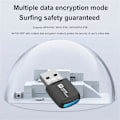 Miniatyrbillede 1 af 5: WiFi 6 Netværkskort 2.4G og 5GHz 900Mbps USB WiFi Adapter Trådløs USB Dongle 5Dbi Antennekort Rec