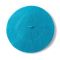 Miniatyrbild 1 av 5: Höst- och vinterhatt ull förtjockad basker fransk konstnär basker kvinnlig målarmössa beanie lake blue