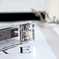 Miniatyrbillede 4 af 4: Klar Sort Akryl Hæftemaskine Skrivebordstilbehør til Standard Hæfteklammer
