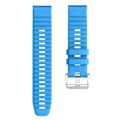 Miniatyrbillede 2 af 3: Kompatibel med Garmin Tactix 7 Pro / Fenix 7X / Fenix 6X Pro 26mm Urrem Silikone Armbåndsrem med Stål Sølvspænde Azure