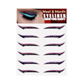 Pikkukuva 1 / 4: Itseliimautuva eyeliner-tarra, tuplaluomitarrat, lava-meikki, silmämeikkitarrat, violetti + pinkki