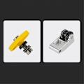 Miniatyrbillede 3 af 5: Drev Gear Kit til Bambu Lab P1S P1P X1 Carbon X1C Opgradering DLC Belagt Dobbelt Drev Gear Ekstruder Kit