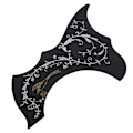 Miniatyrbild 2 av 5: Plektrumskydd-akustisk-akustiskt gitarrplektrumskydd, självhäftande, svart