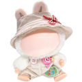 Miniatyrbild 1 av 5: Kläder för Labubu-docka, sött hatt- och outfitset för 17 cm Labubu-dockor, bedårande utklädnadstillbehör för Labubu-docka (rosa gris)