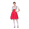 Miniatyrbilde 4 av 5: Oktoberfest-kostyme for kvinner, tysk Dirndl-kjole, bayersk karnevalskostyme, 100% ny Red M