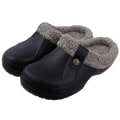 Miniatyrbilde 1 av 5: Varme innesko for kvinner Hagesko Myke vanntette plysjtøfler Par Black Brown 44-45(10.4-10.6inch)