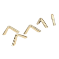 Pikkukuva 4 / 5: 50 kpl Metalliset kulmasuojat Rauta Retro DIY Valokuva-albumi Kirjan reunakansi 2,2 mm Messinkiväri 2,2 mm