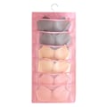 Miniatyrbillede 1 af 5: Multifunktionel Hængende Garderobe Dobbeltsidet Hængende Dame Undertøjs Opbevaringspose pink style2