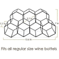 Miniatyrbilde 5 av 5: Vinstativ - Holder for 7 flasker for vinoppbevaring, frittstående vinstativ for vinkjeller barskap, vinstativ for kjøkken (hvit)