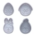 Miniatyrbillede 1 af 5: Cookie Fondant Stempler 4-delt Sæt Påskedag Kage Cookie Sæt Værktøj Q