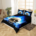 Miniatyrbilde 2 av 5: Skull Dynetrekksett Sengetøy Digitaltrykk Bein Skjelett Dynetrekksett 220x260cm