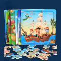 Pikkukuva 3 / 5: Uusi 20-osainen Montessori 3D-palapeli Sarjakuva Eläin Ajoneuvo Palapeli Puinen Palapeli Peli Varhaiskasvatus Lelut Lapsille Octopus