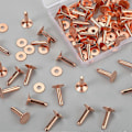 Miniatyrbild 4 av 5: 50 Set Kopparnitar och Brickor, Kopparnitar för Läder för Bälten Plånböcker Halsband Läder DIY Cr