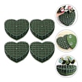 Miniatyrbilde 3 av 5: 4 stk. Hjerteformede Blomsterskumblokker Grønn Blomsterleire Hjerteformede Blomsterklosser Kunstige Blomster