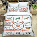 Pikkukuva 1 / 2: Sarjakuva Retro Neliosainen Vuodevaatesetti, Lakana, Peitonpäällinen ja Tyynyliina Q C EU 140x200cm