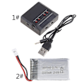 Miniatyrbilde 4 av 5: 3.7v 2000mah Lipo Batteri 903048 Li-ion Batteri/lader Rc Quadcopter Reparasjon Reservedeler For Ky601s H11d H11c Rc Droner