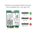 Miniatyrbild 4 av 5: AX1675I WIFI-kort+Med 8DB Antenn WiFi 6E M.2 Key E CNVio 2 Band 2.4G/5G/6Ghz Trådlöst Kort AX211