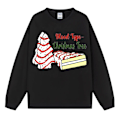 Miniatyrbillede 3 af 5: Jule Sweatshirt til Kvinder Drop Shoulder Lange Ærmer Ny Pullover Europæiske og Amerikanske Efterårs- og Vintertoppe til Piger Gray M