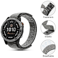 Miniatyrbilde 2 av 5: 26mm Nylon Klokkereim Kompatibel For Garmin Fenix 6X, Justerbar Erstatningsreim for Smartklokke Grey