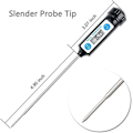 Miniatyrbilde 4 av 5: Matlagingstermometer, Kjøkkentermometer Digitalt Termometer med Lang Probe og LCD-Skjerm - Svart