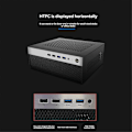 Miniatyrbild 5 av 5: Mini ITX Datorchassi HTPC Chassi med 4XUSB Stöd 1U PSU Kompatibel med MINI-ITX Moderkort