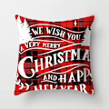 Miniatyrbild 1 av 5: 45x45cm Röd Vit Svart Rutig Jul Kuddfodral God Jul Ornament För Hemmet Jul Nyår 2023 Soffa Bil Kudde Överdrag Transparent