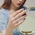 Miniatyrbillede 5 af 5: Sød Kat/Hund Spinner Ring 925 Sterling Sølv Dyr Kat/Hund Fidget Ring Mod Angst Til Kvinder Piger-FCY