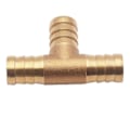 Miniatyrbillede 3 af 4: 3/4\" 20mm Slangeforskruning T-stykke Messingrør 3 Vejs T-fitting Gevind Gas Brændstof Vand Luft