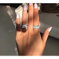 Miniatyrbillede 2 af 5: Ringe Cubic Zirconia Eternity Forlovelses Vielsesringe Vielsesringe til Kvinder Jubilæum 3 Båndbredde Ringe (6)
