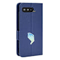 Miniatyrbillede 3 af 5: Kompatibel med Asus ROG Phone 5 / ROG Phone 5s / ZS676KS / ZS673KS Litchi Tekstur PU Læder Telefon Cover Magnetisk Lukning Wallet St DarkBlue