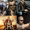Miniatyrbillede 3 af 3: Super Mørke Linse Sorte Solbriller | Biker Stil Rider | Wrap Around Ramme Zy
