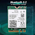 Miniatyrbillede 1 af 5: Til 1675X WiFi-kort+8DB Antenne Kit AX210NGW AX1675X Wi-Fi 6E 2.4G 5G 6G 5374Mbps BT 5.2 M.2 NGFF W