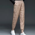 Miniatyrbilde 1 av 5: Dame Vinter Varm Dun Bomull Bukser Koreansk Vindtett Vattert Trousers Elastisk Midje Joggebukser Varm Vattert Joggers Bukse 1 L